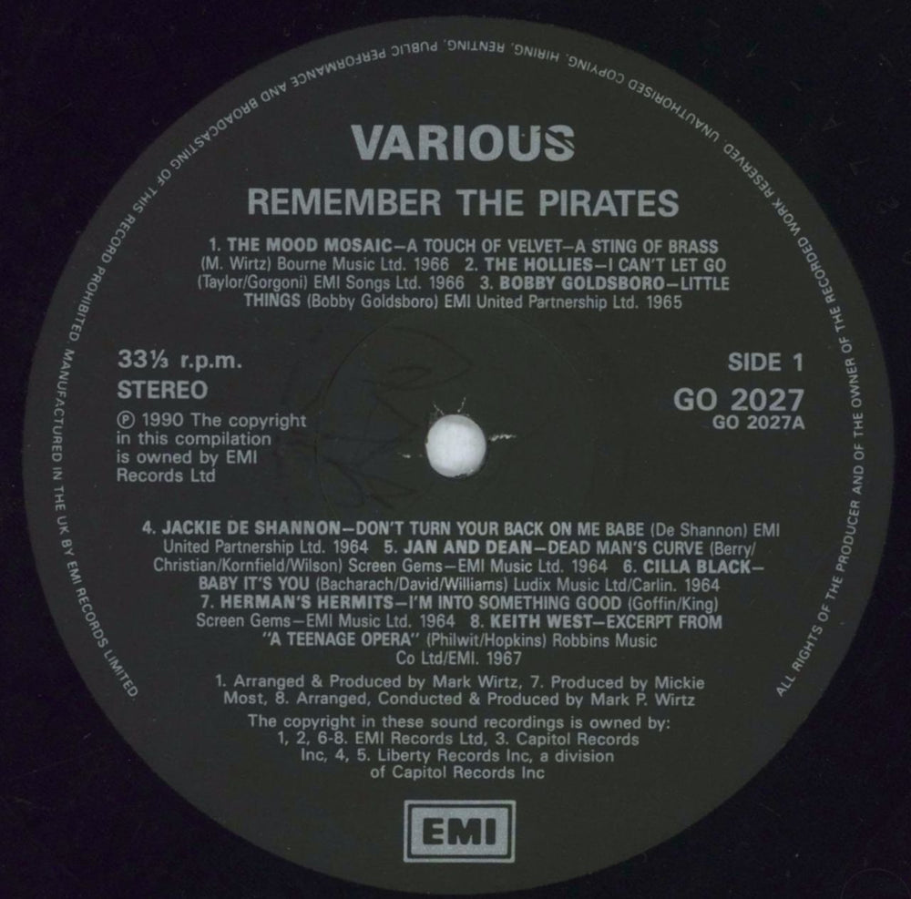 Various-60s & 70s Remember The Pirates UK vinyl LP album (LP record) SVALPRE818755