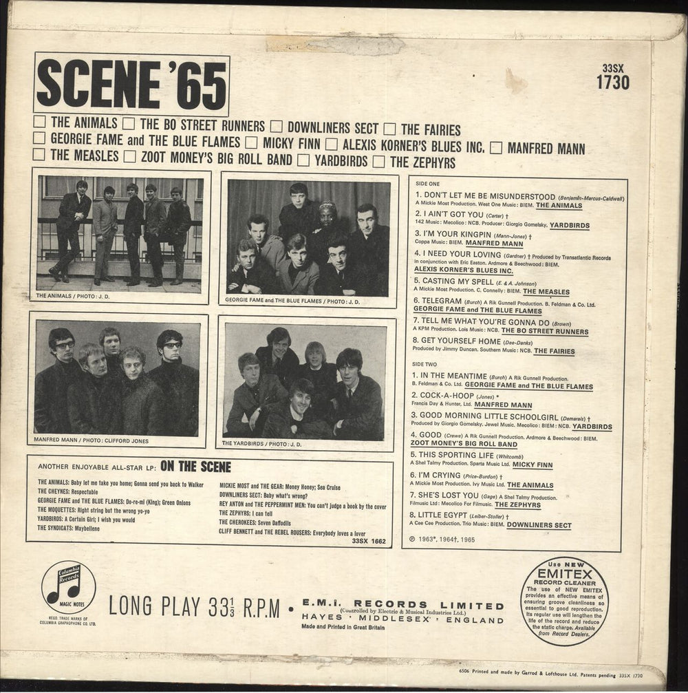 Various-60s & 70s Scene '65 UK vinyl LP album (LP record)