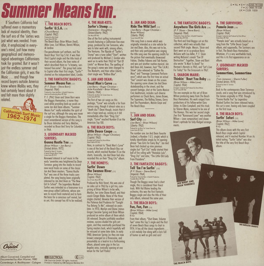 Various-60s & 70s Summer Means Fun UK vinyl LP album (LP record)