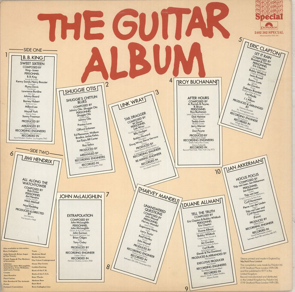 Various-60s & 70s The Guitar Album UK vinyl LP album (LP record)