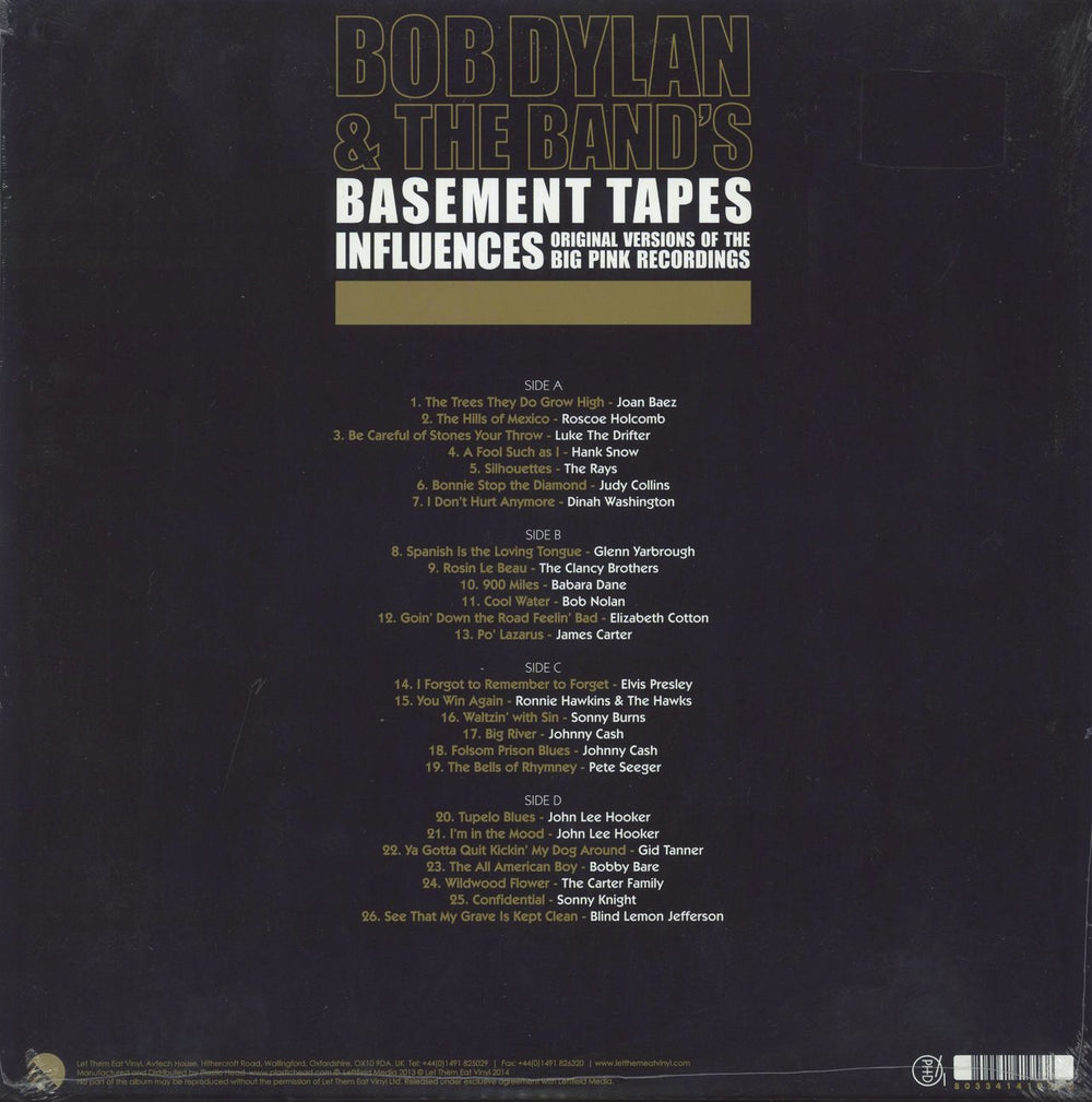 Various Artists Basement Tapes & Influences - Sealed UK 2-LP vinyl record set (Double LP Album) 803341419568