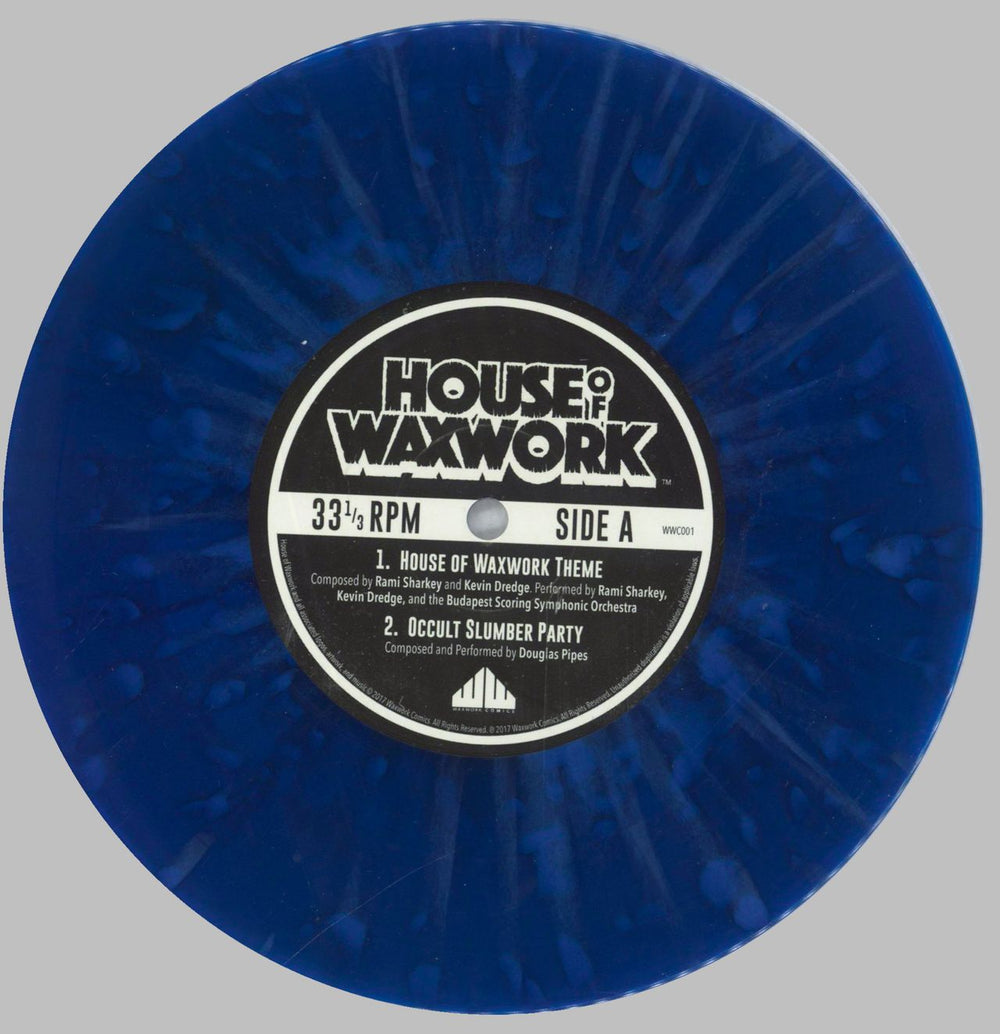 Various Artists House Of Waxwork - Blue Splatter vinyl US 7" vinyl single (7 inch record / 45) VAR07HO825855