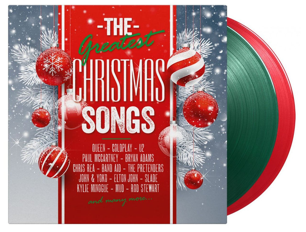 Various Artists The Greatest Christmas Songs - 180gm Green & Red Vinyl + Numbered UK 2-LP vinyl record set (Double LP Album) MOVLP2589