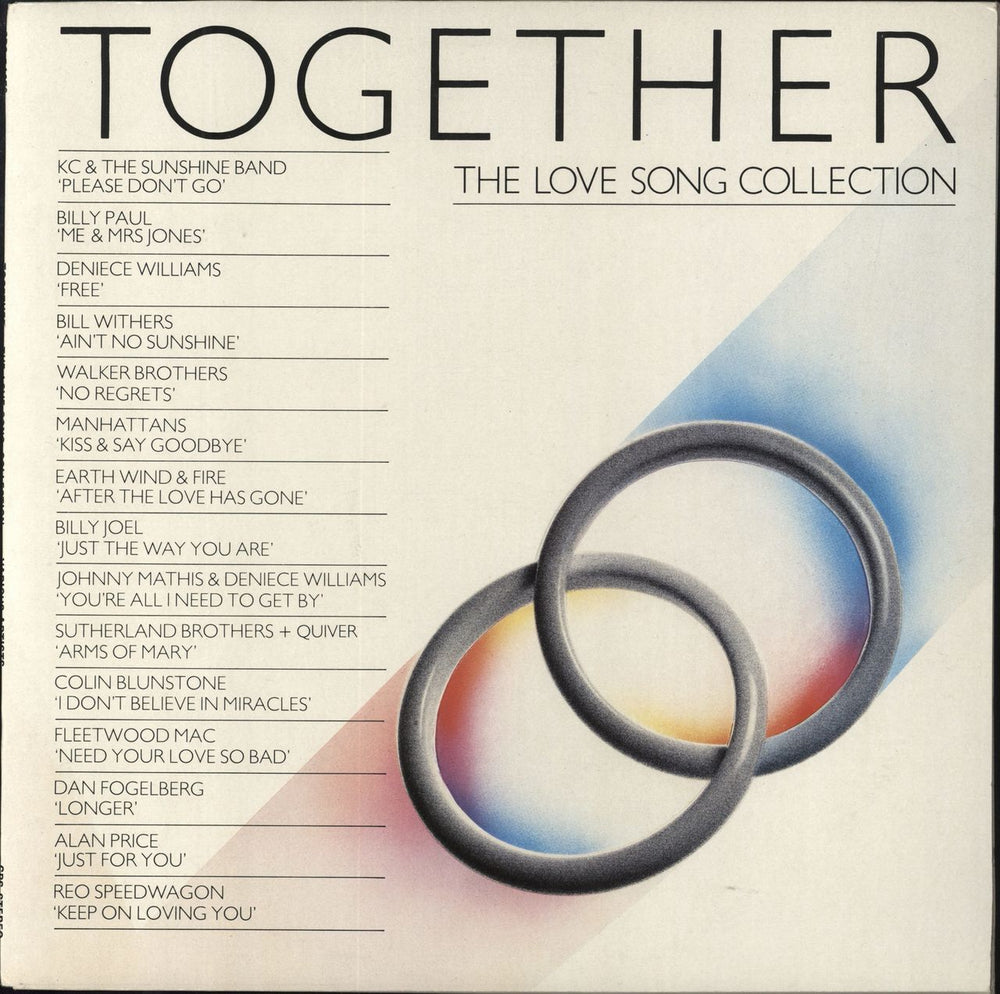 Various Artists Together The Love Song Collection UK vinyl LP album (LP record) CBS54679