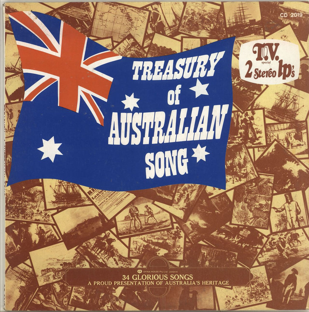 Various Artists Treasury Of Australian Song Australian 2-LP vinyl record set (Double LP Album) CD2019