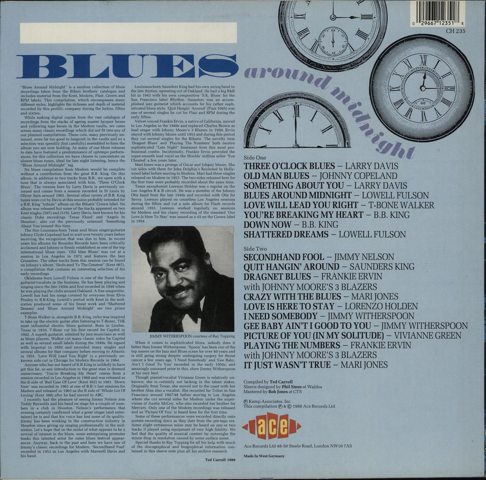 Various-Blues & Gospel Blues Around Midnight UK vinyl LP album (LP record)