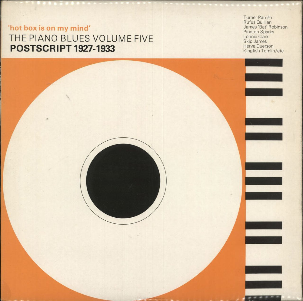 Various-Blues & Gospel Hot Box Is On My Mind - Postscript 1927-1933 UK vinyl LP album (LP record) PY4405