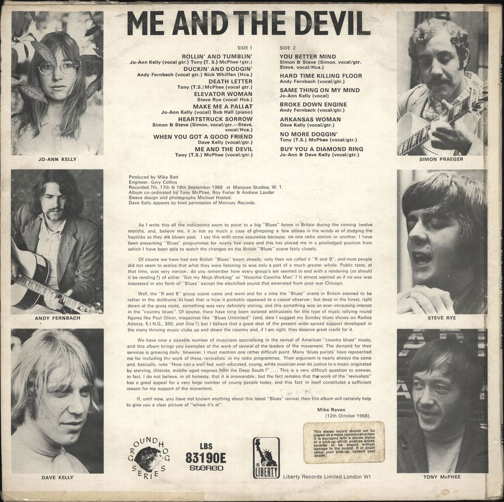 Various-Blues & Gospel Me And The Devil UK vinyl LP album (LP record)