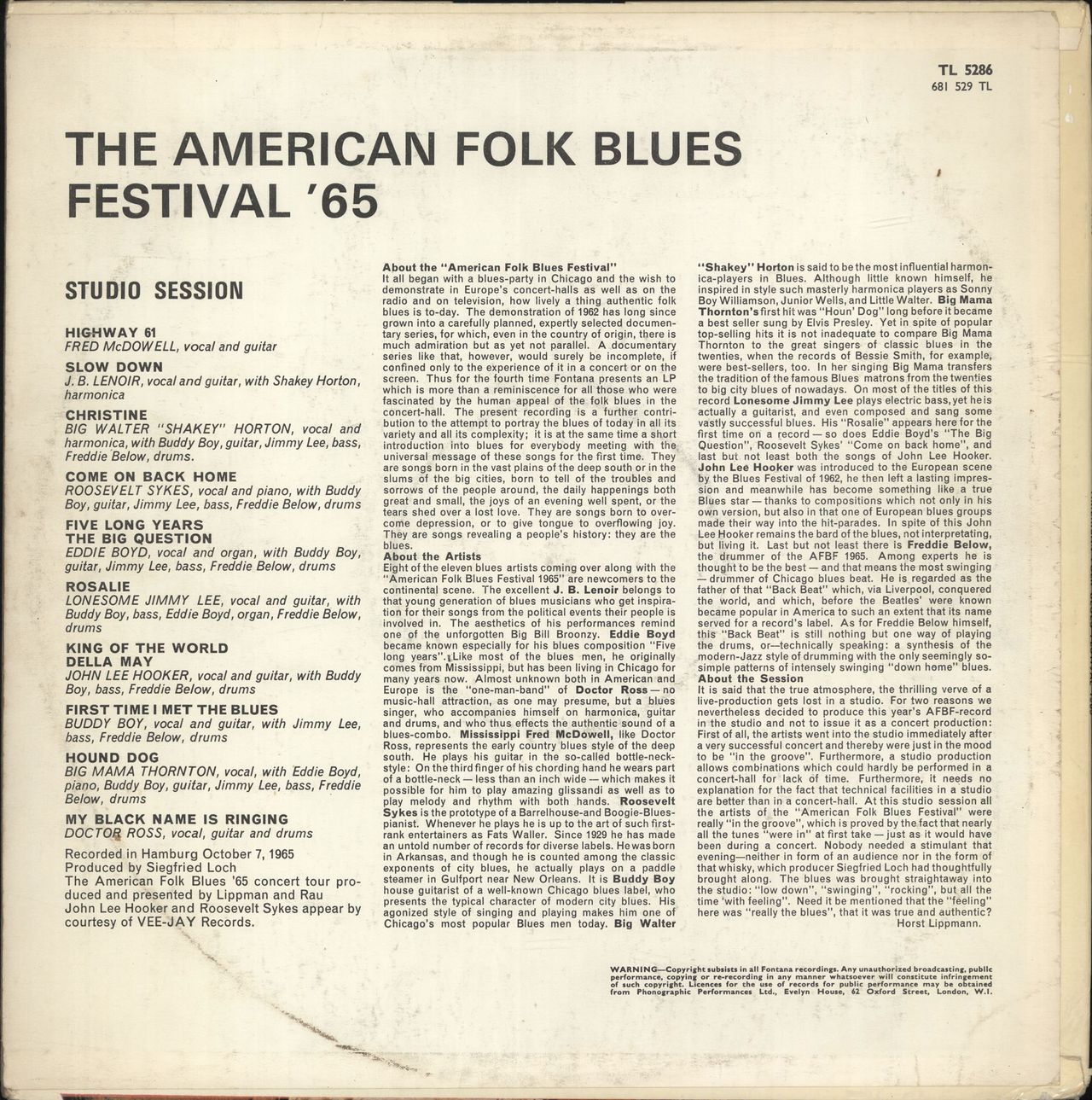 Various-Blues & Gospel The American Folk Blues Festival '65 UK Vinyl L —  RareVinyl.com