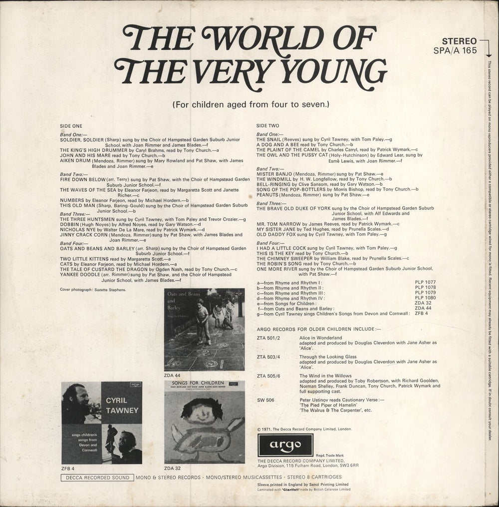 Various-Childrens The World Of The Very Young UK vinyl LP album (LP record)