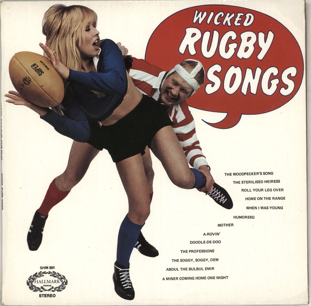 Various-Comedy Wicked Rugby Songs UK vinyl LP album (LP record) SHM801