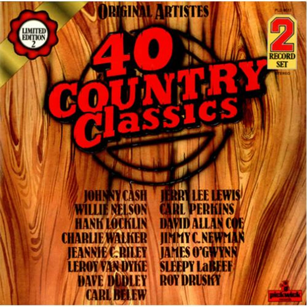 Various-Country 40 Country Classics UK 2-LP vinyl record set (Double LP Album) PLD8011