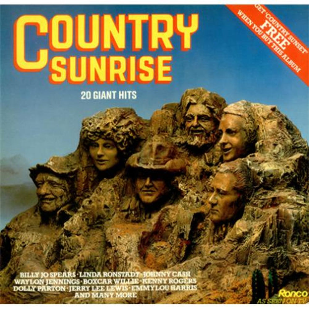 Various-Country Country Sunrise & Country Sunset UK 2-LP vinyl record set (Double LP Album) RTL2059A/B