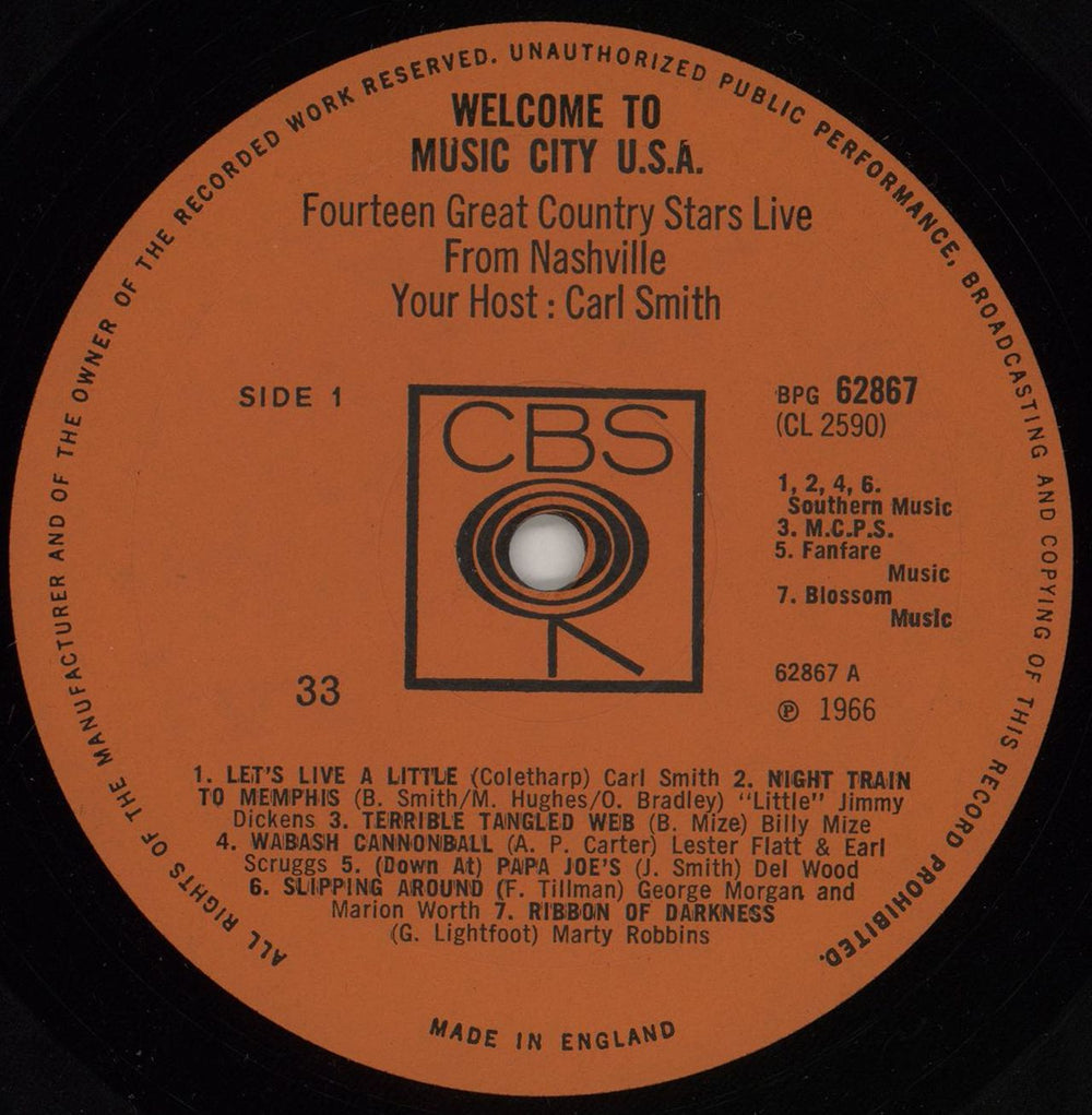 Various-Country Welcome To Music City U.S.A. - 1st Mono UK vinyl LP album (LP record) CVALPWE757175