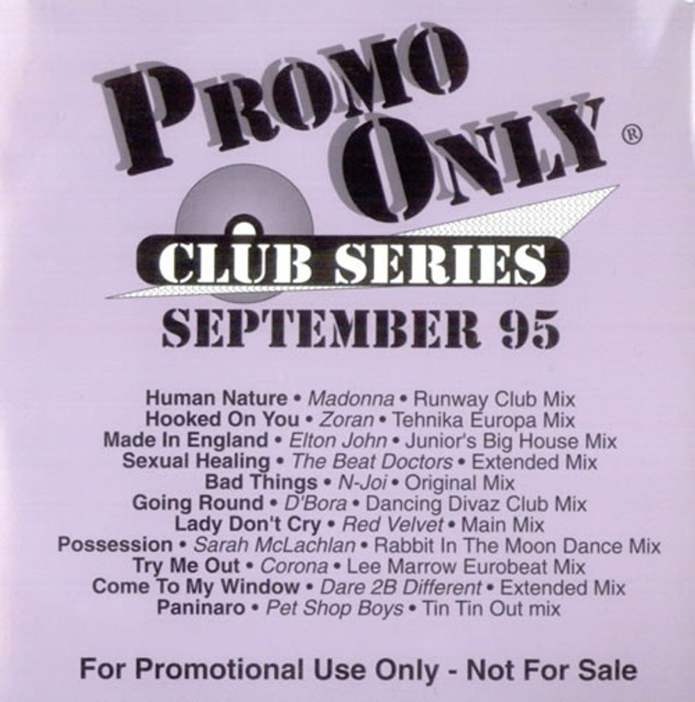 Various-Dance Club Series - September '95 US Promo CD album (CDLP) SEPTEMBER