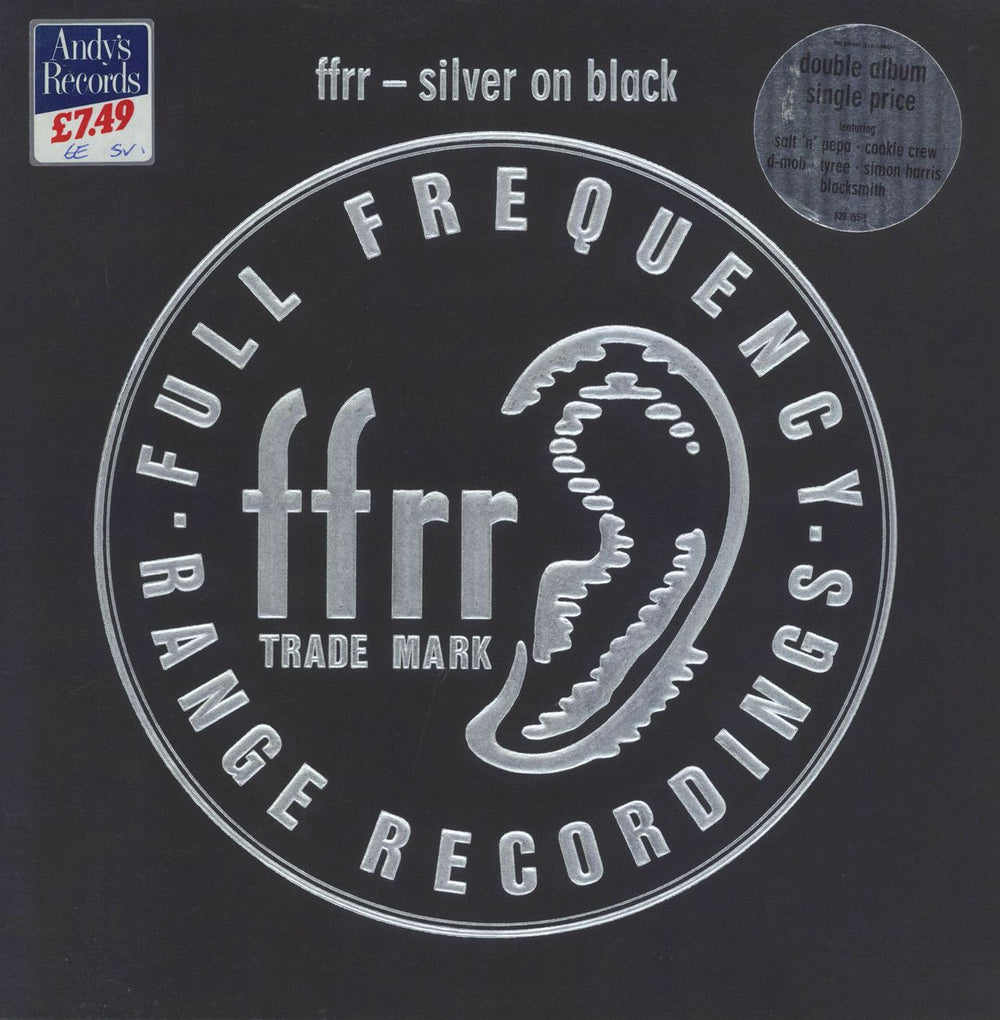 Various-Dance Ffrr - Silver On Black UK 2-LP vinyl record set (Double LP Album) 828155-1