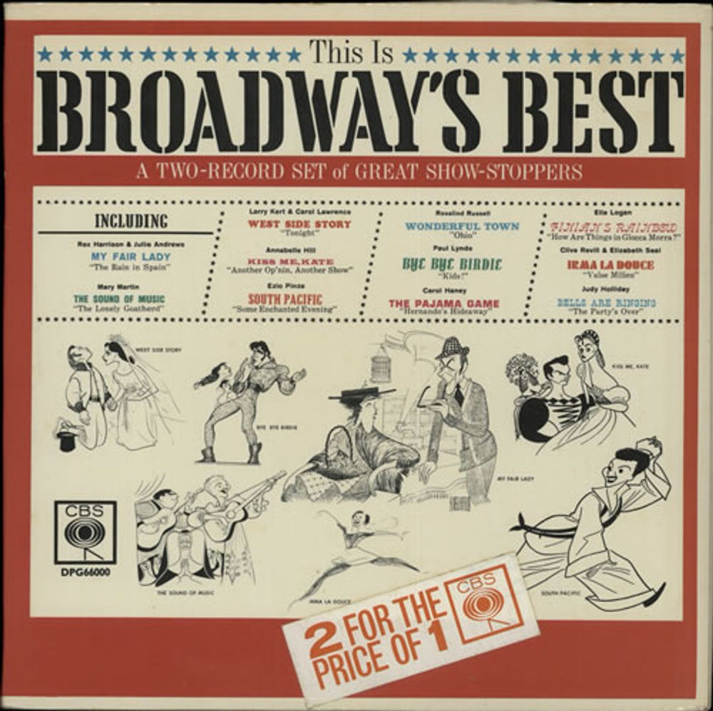 Various-Film, Radio, Theatre & TV This Is Broadway's Best - 20 Showstoppers UK 2-LP vinyl record set (Double LP Album) DPG66000