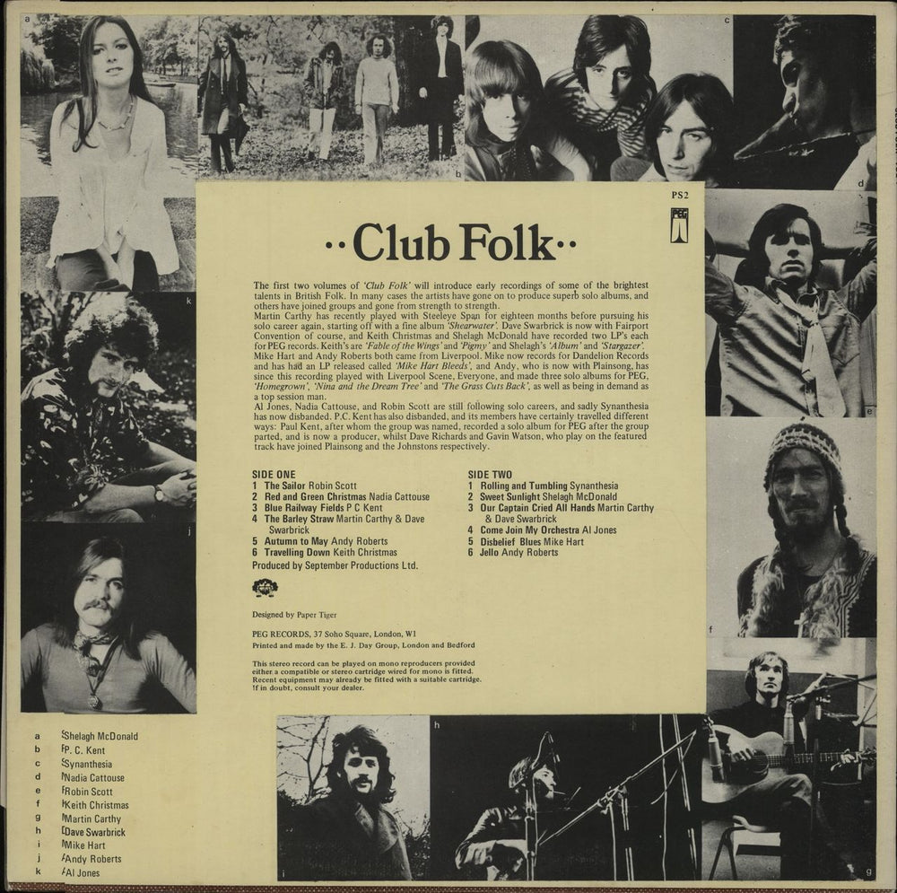 Various-Folk Club Folk Volume 1 + 2 UK vinyl LP album (LP record) V-FLPCL677075