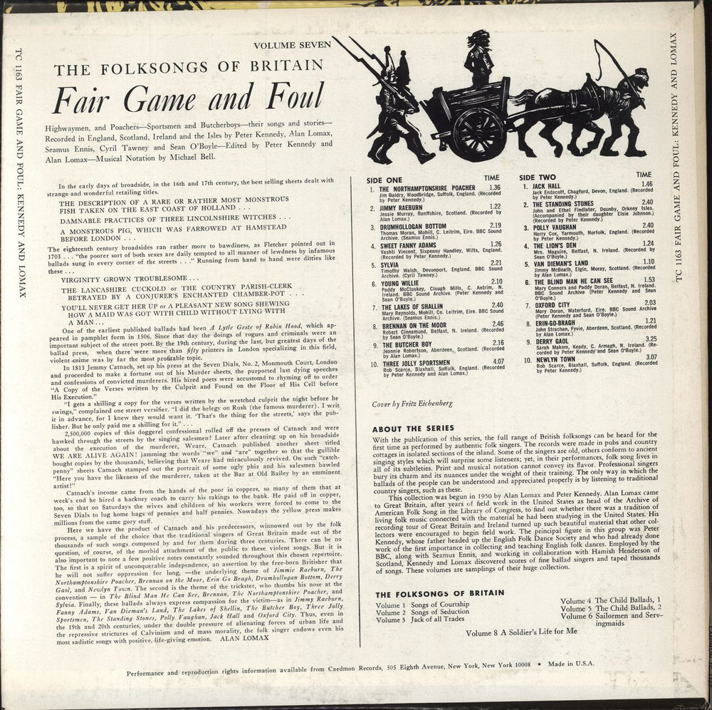 Various-Folk Fair Game And Foul US vinyl LP album (LP record)