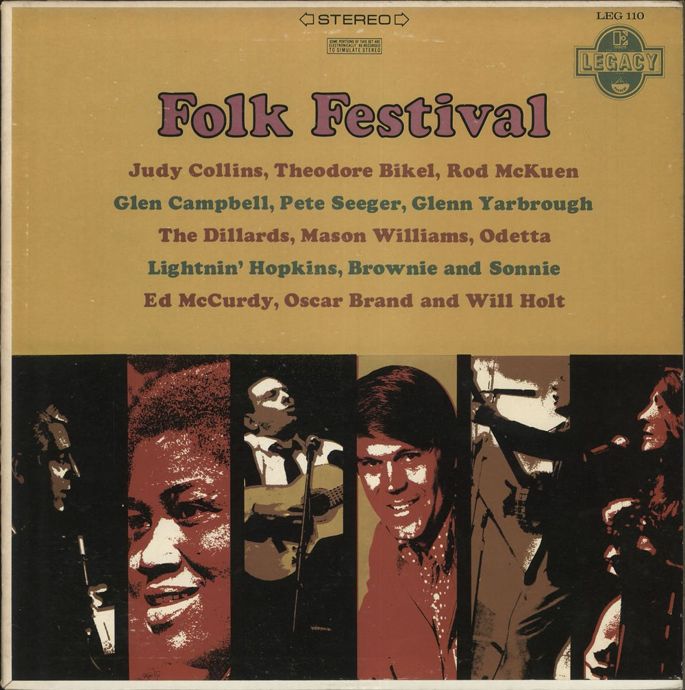 Various-Folk Folk Festival US vinyl LP album (LP record) LEG110