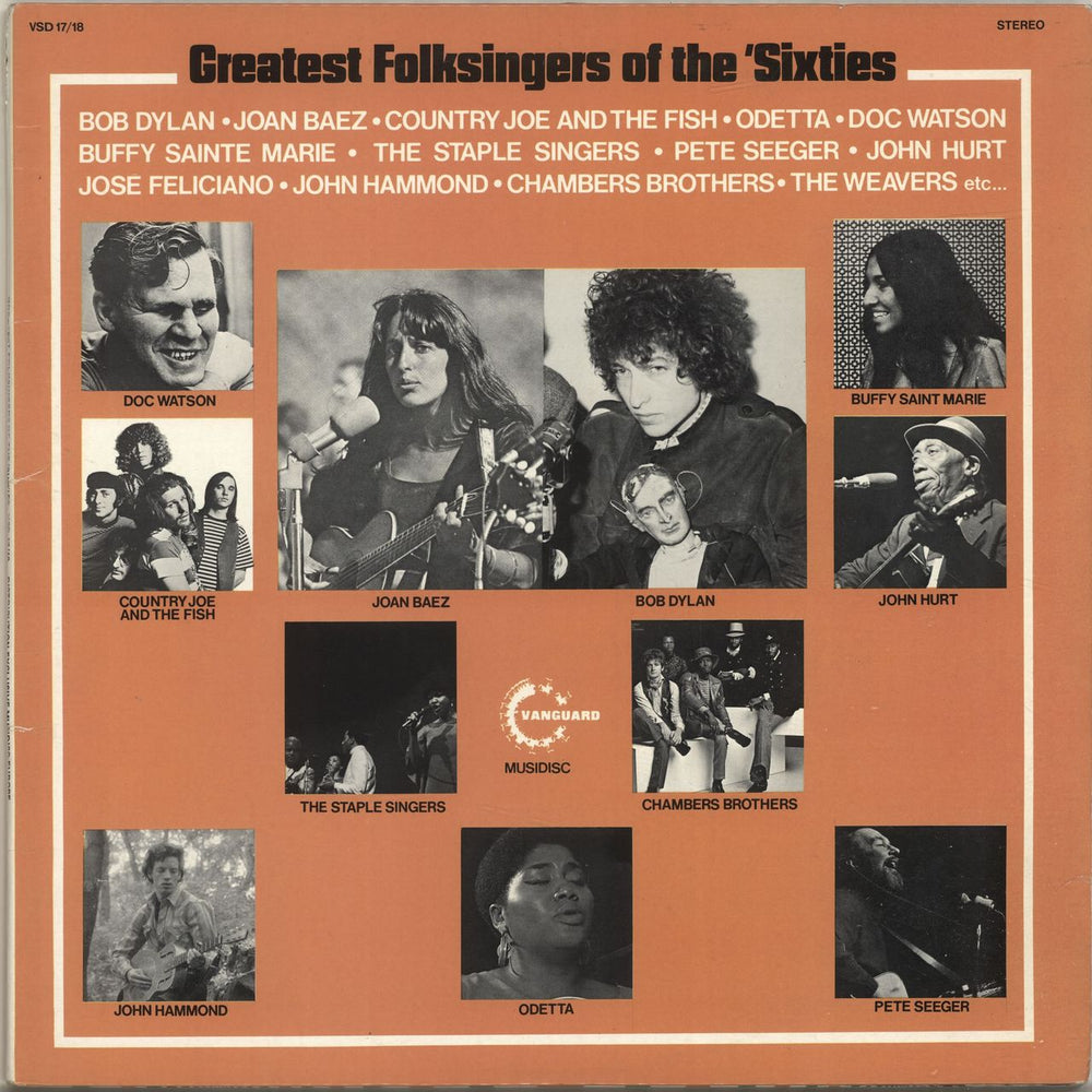 Various-Folk Greatest Folksingers Of The 'Sixties French vinyl LP album (LP record) VSD17/18