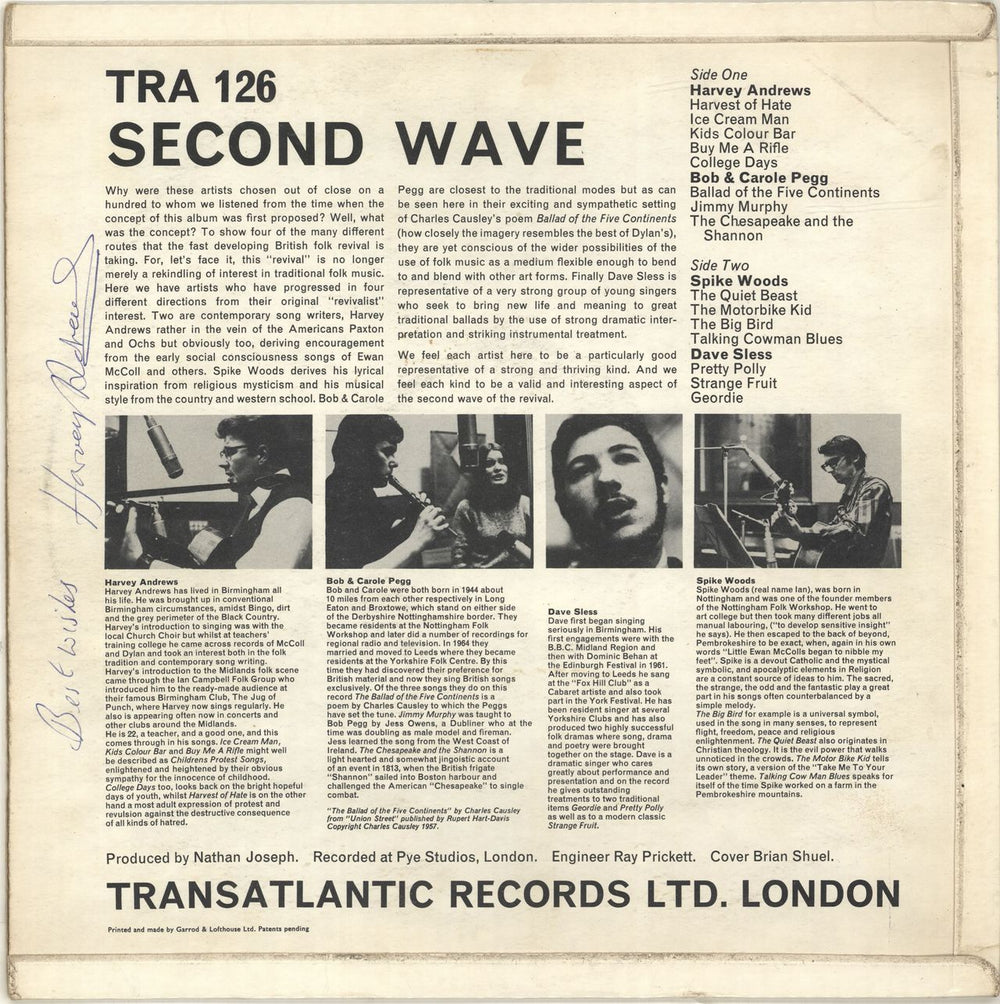 Various-Folk Second Wave UK vinyl LP album (LP record)