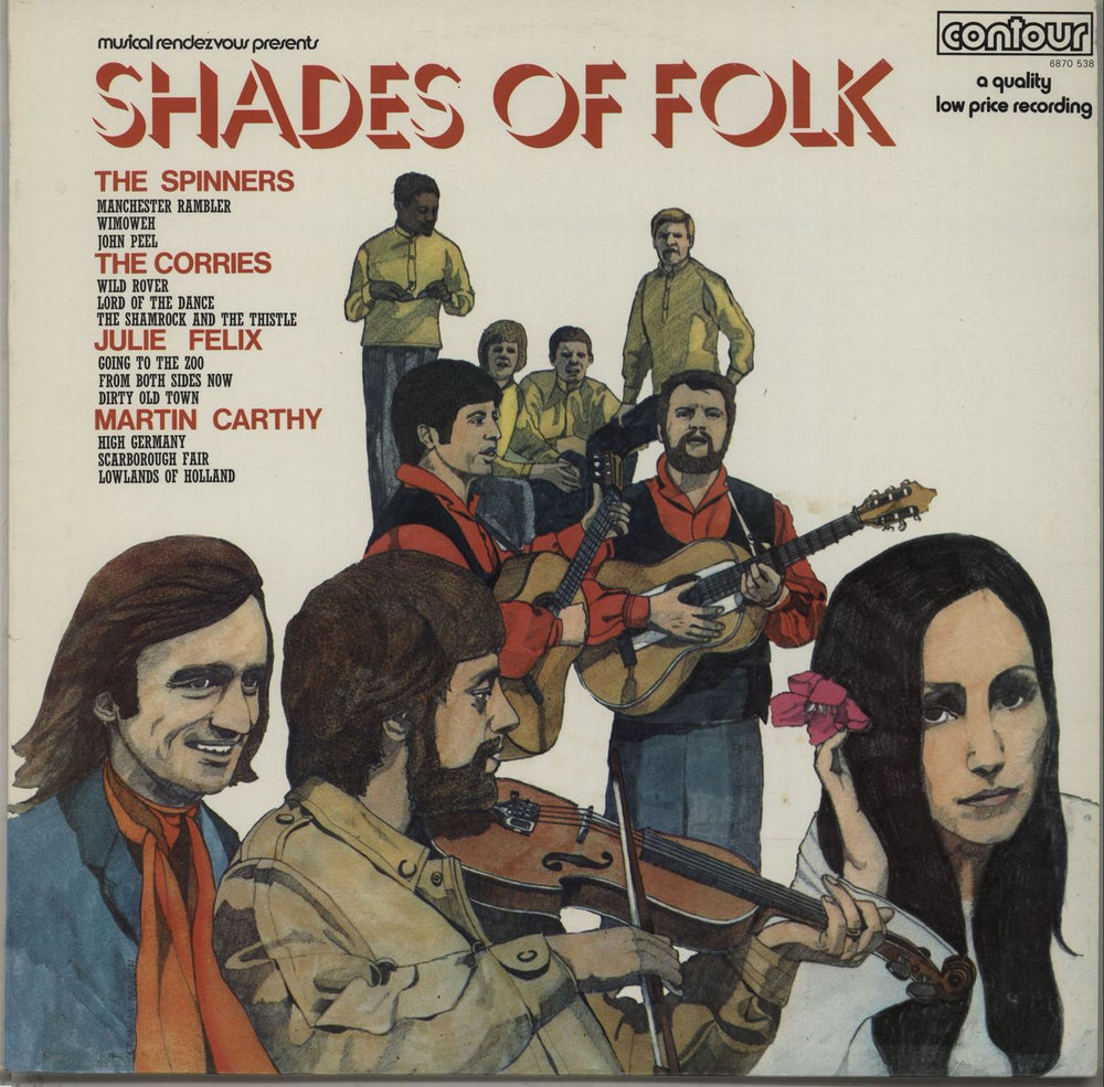 Various-Folk Shades Of Folk UK vinyl LP album (LP record) 6870538