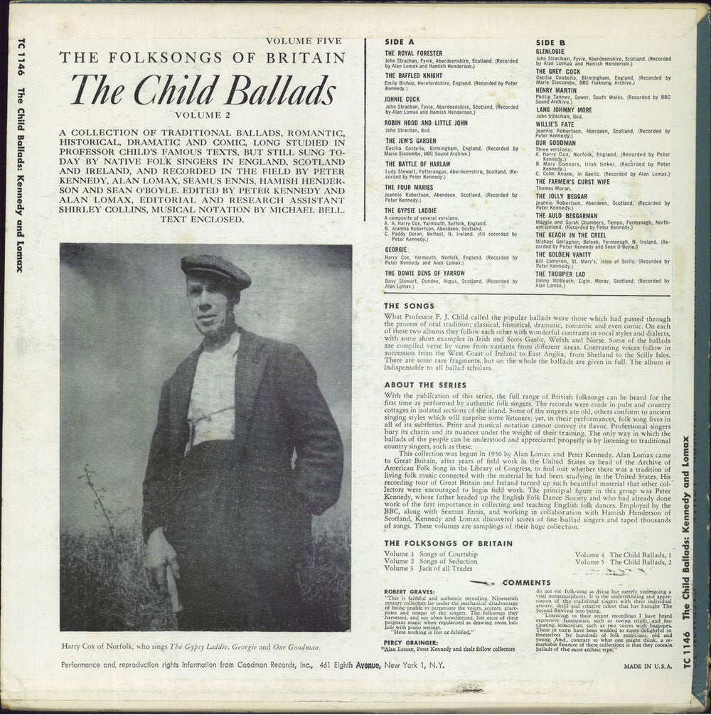 Various-Folk The Child Ballads 2 US vinyl LP album (LP record)