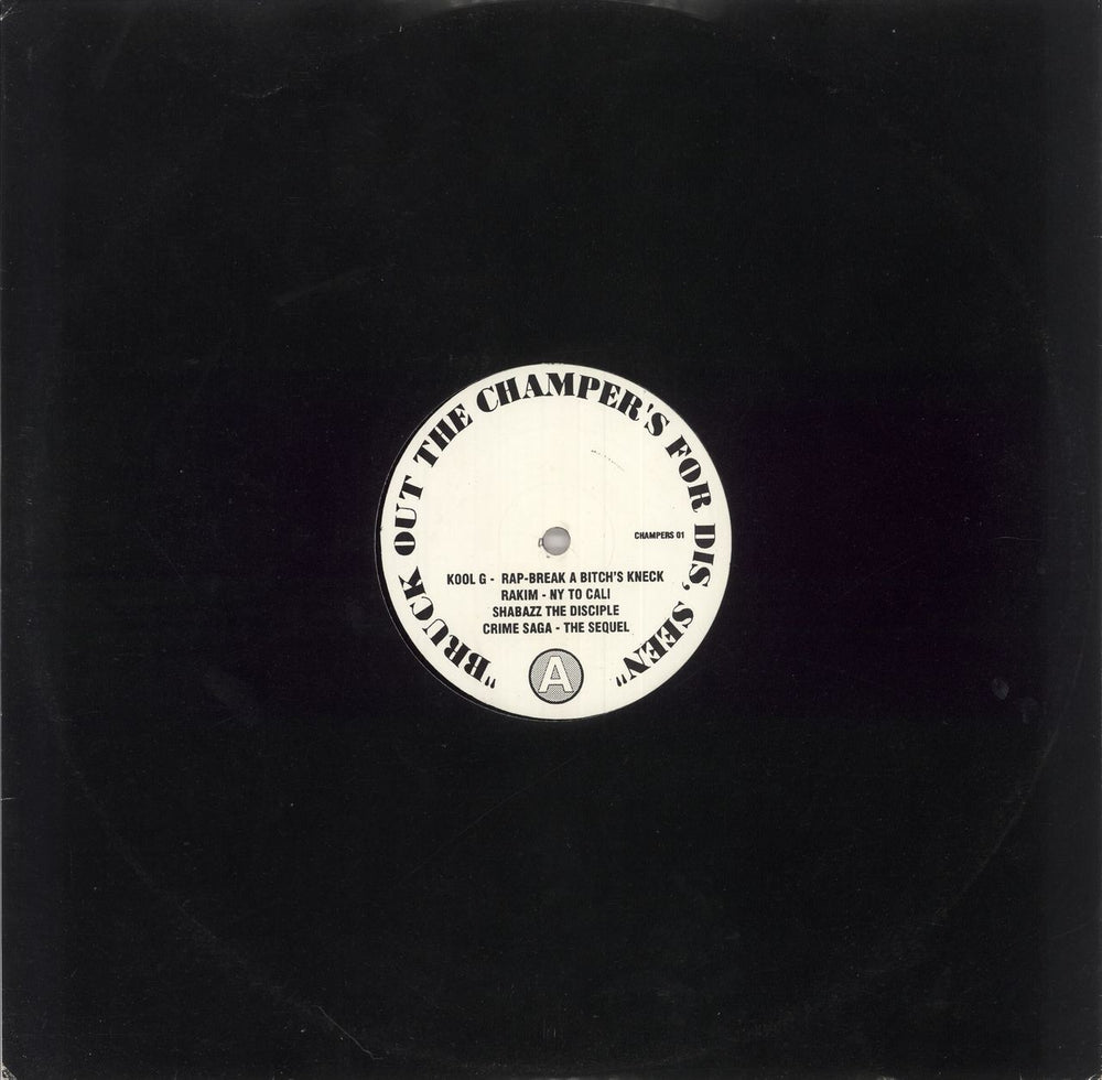 Various-Hip Hop & Rap Bruck Out The Champer's For Dis, Seen US 12" vinyl single (12 inch record / Maxi-single) CHAMPERS01