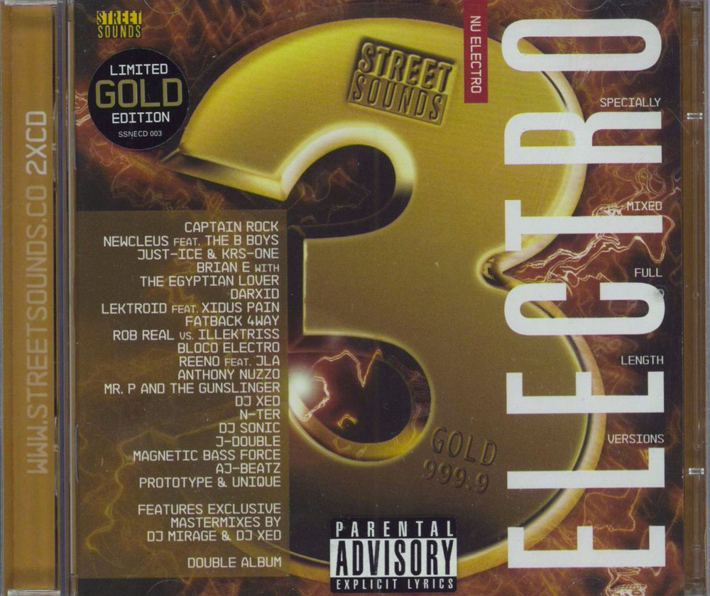 Various-Hip Hop & Rap Street Sounds: Nu Electro Volume Three - Gold UK 2 CD album set (Double CD) SSNECD003