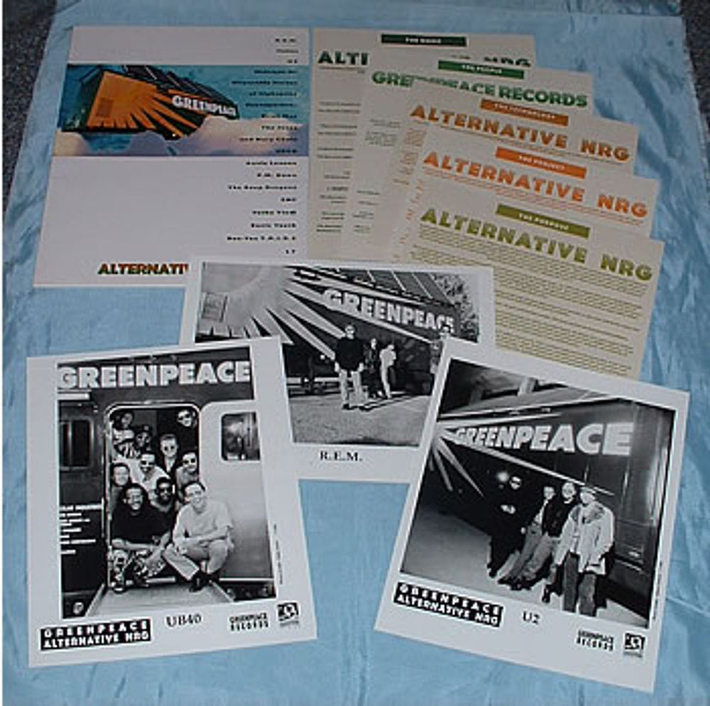 Various-Indie Alternative NRG - Greenpeace US Promo media press pack PRESS PACK