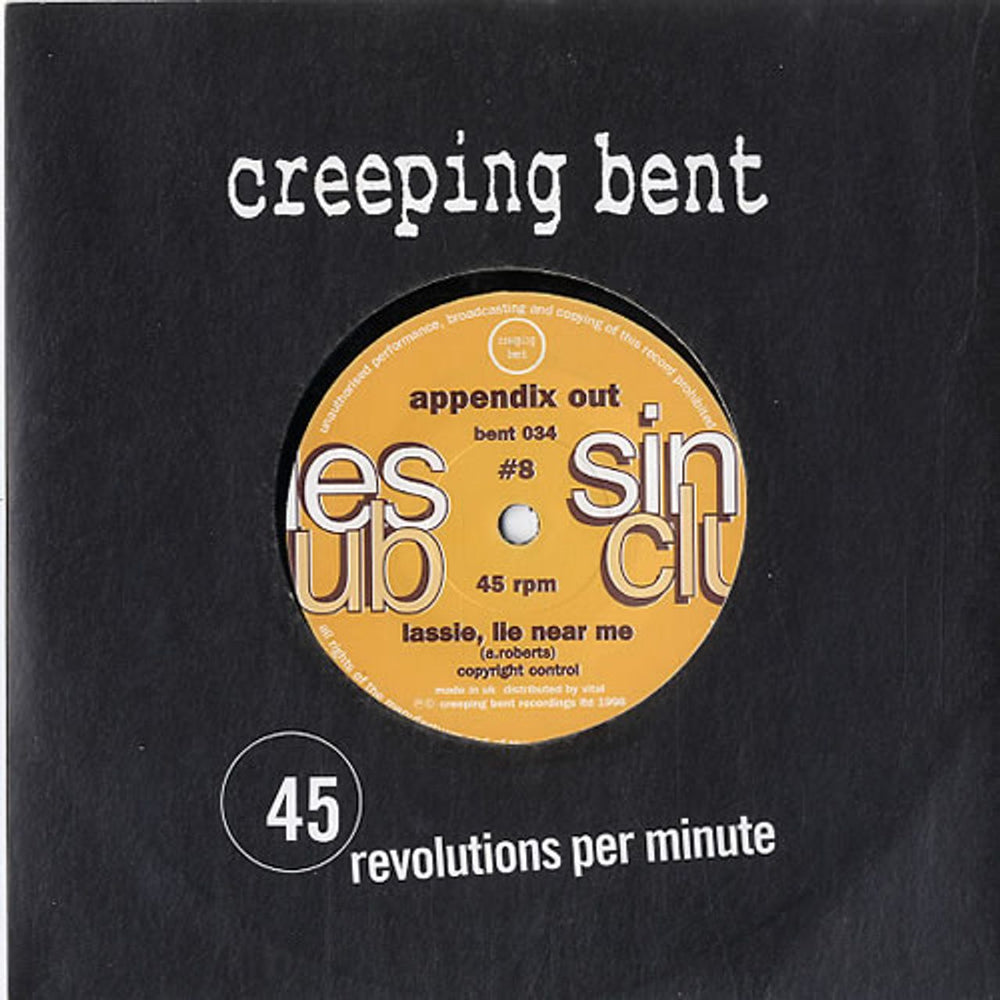 Various-Indie Creeping Bent Singles Club #8 UK 7" vinyl single (7 inch record / 45) BENT034