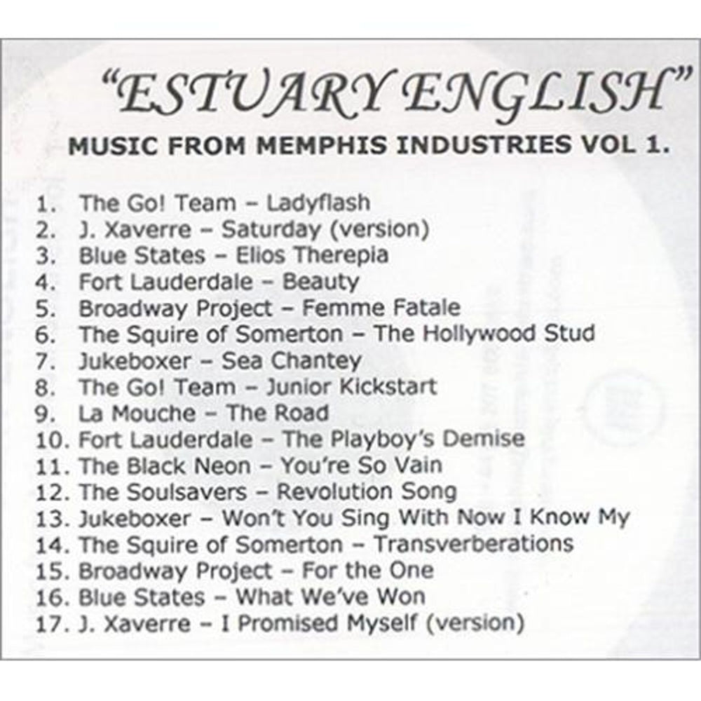 Various-Indie Estuary English UK Promo CD-R acetate CD-R ACETATE