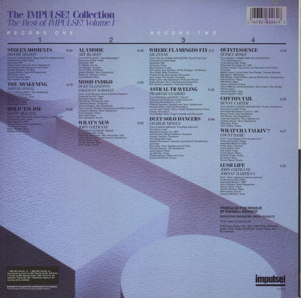 Various-Jazz The Impulse! Collection - The Best Of Impulse! Volume I Canadian 2-LP vinyl record set (Double LP Album)