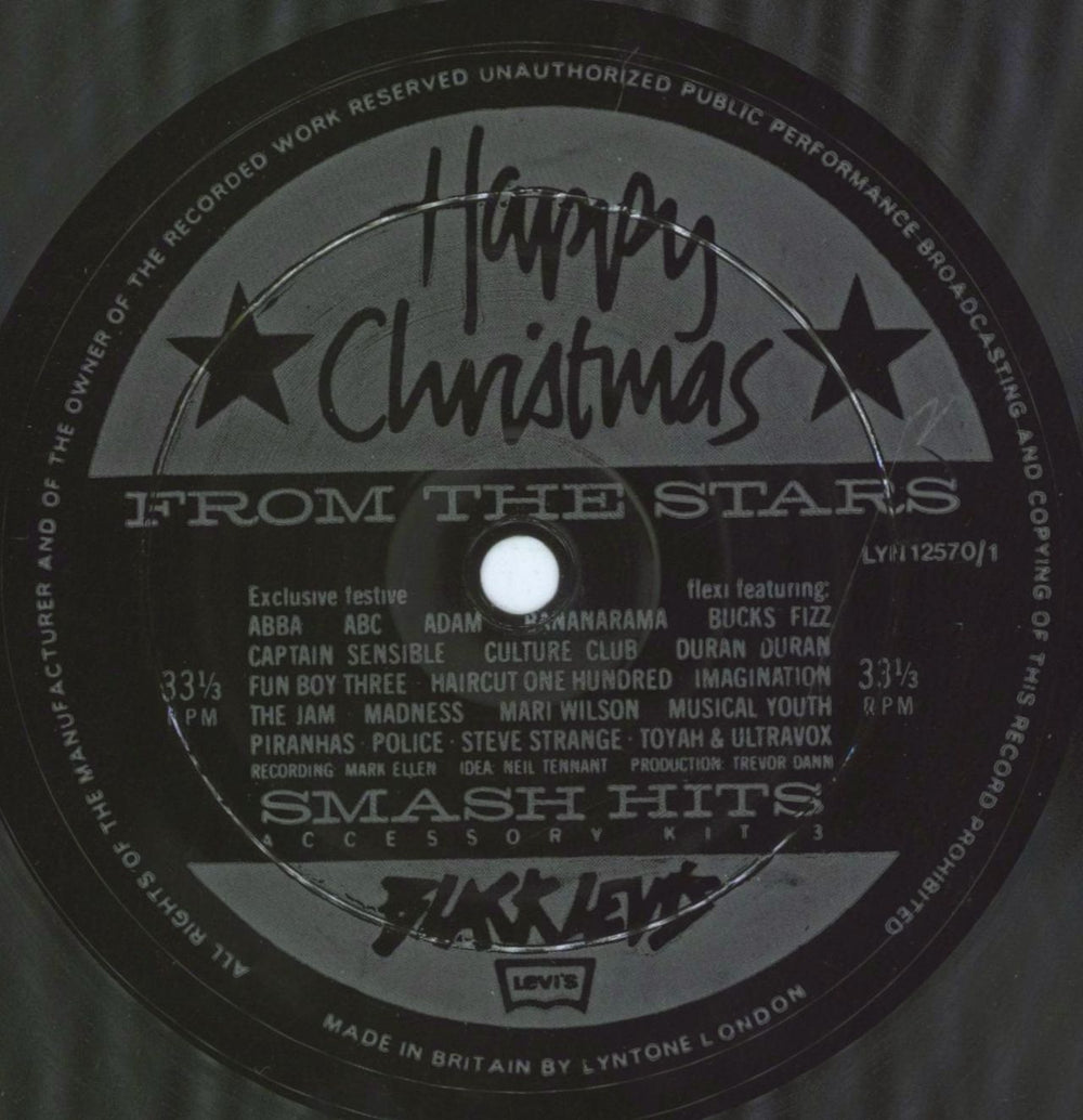 Various-Pop Happy Christmas From The Stars UK Promo 7" vinyl single (7 inch record / 45) LYN12570/1