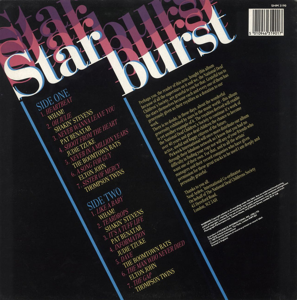 Various-Pop Starburst UK vinyl LP album (LP record)