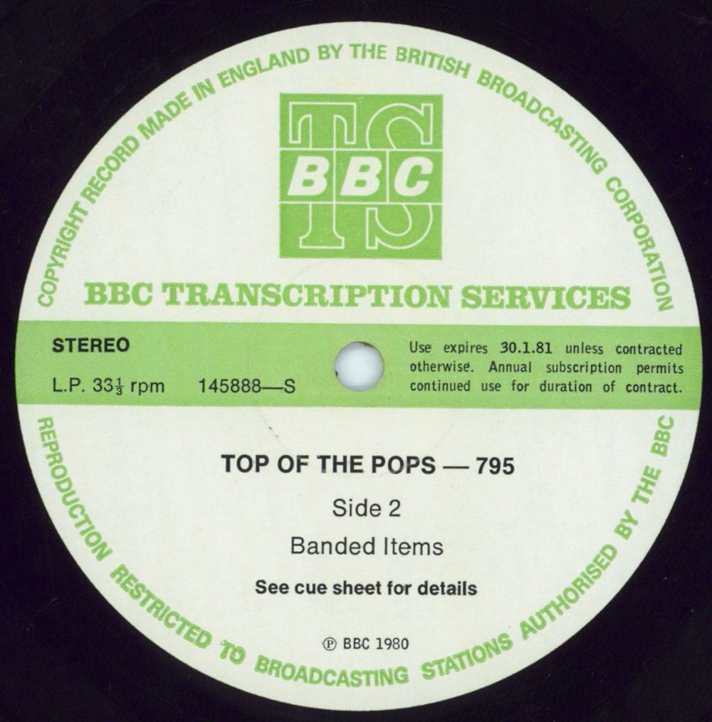 Various-Pop Top Of The Pops 795 UK Promo vinyl LP album (LP record)