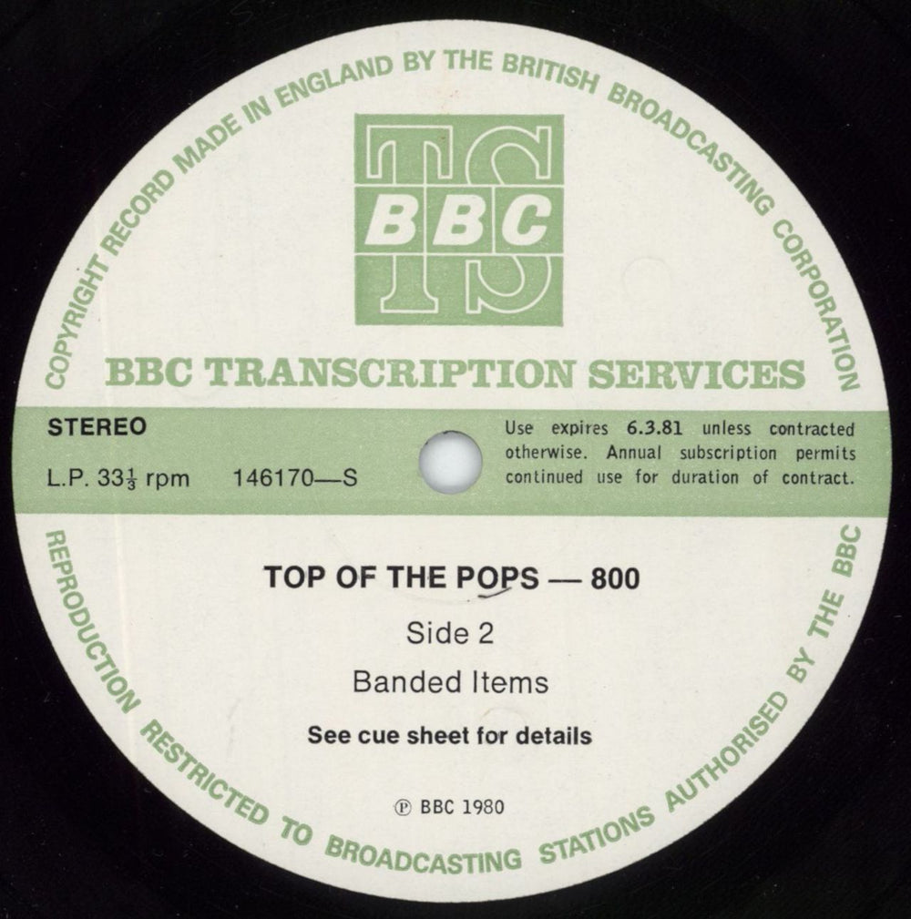 Various-Pop Top Of The Pops 800 UK Promo vinyl LP album (LP record)