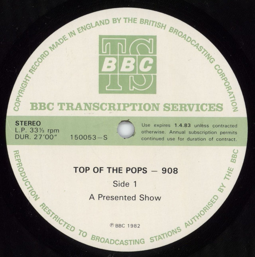 Various-Pop Top Of The Pops 908 UK Promo vinyl LP album (LP record) 150053/54-S