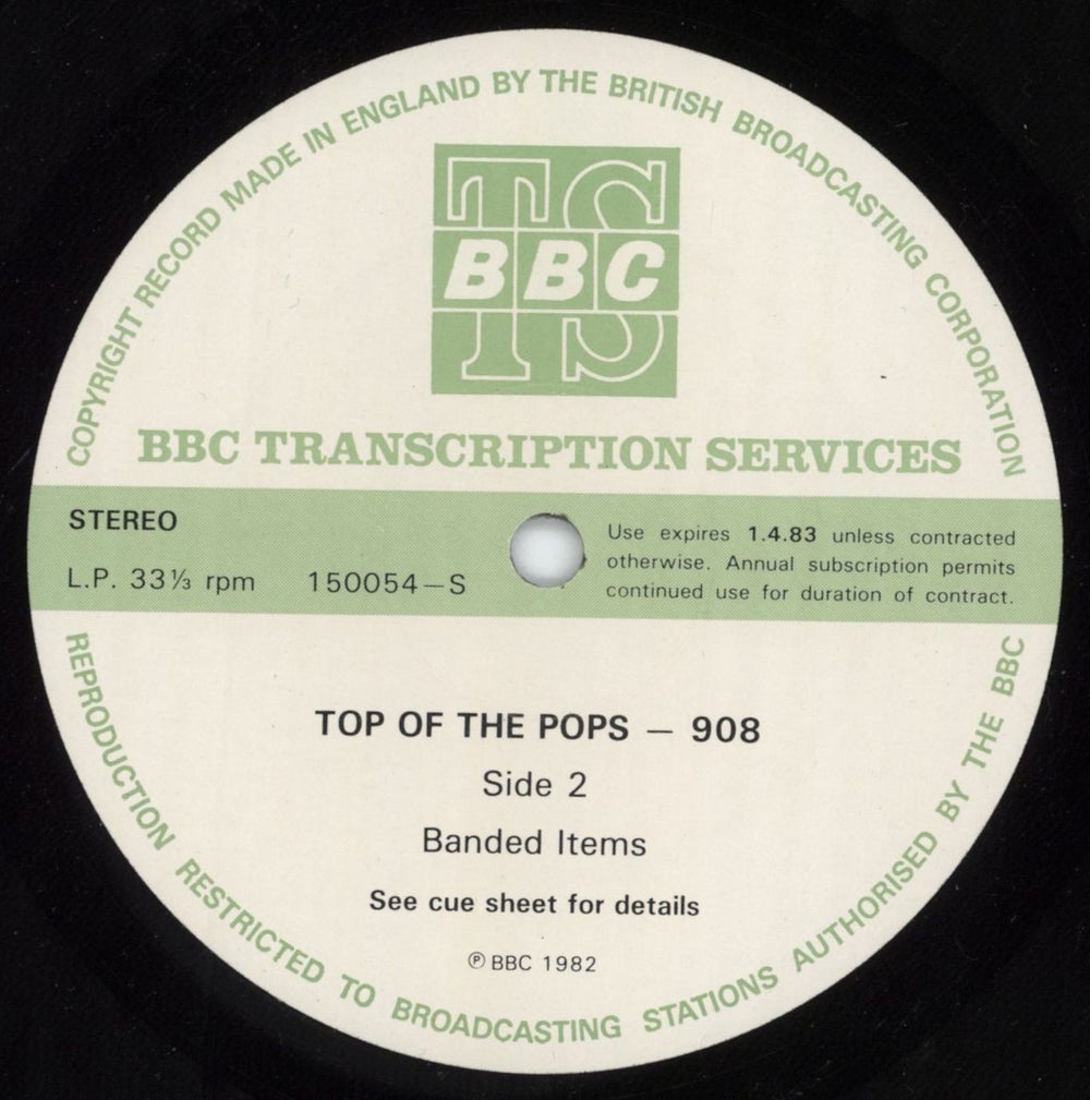 Various-Pop Top Of The Pops 908 UK Promo vinyl LP album (LP record)