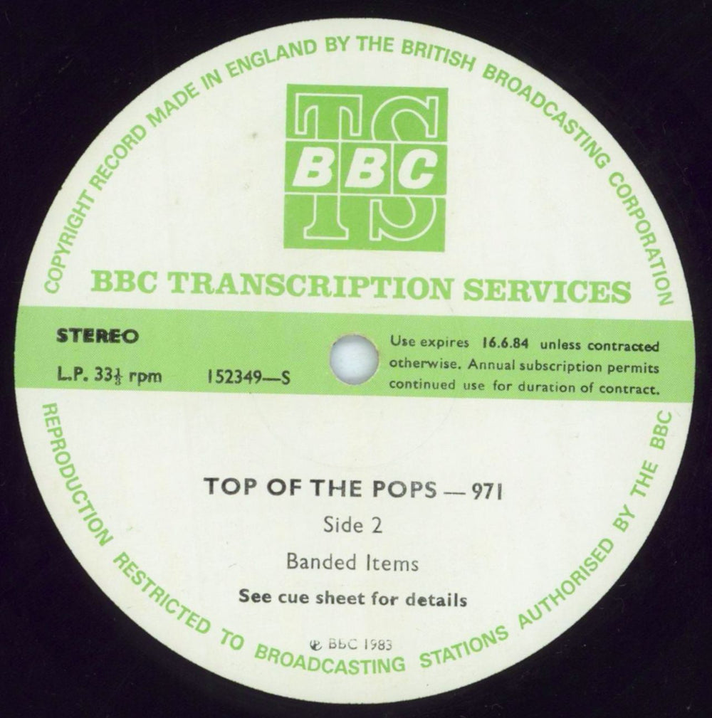 Various-Pop Top Of The Pops 971 UK Promo vinyl LP album (LP record)