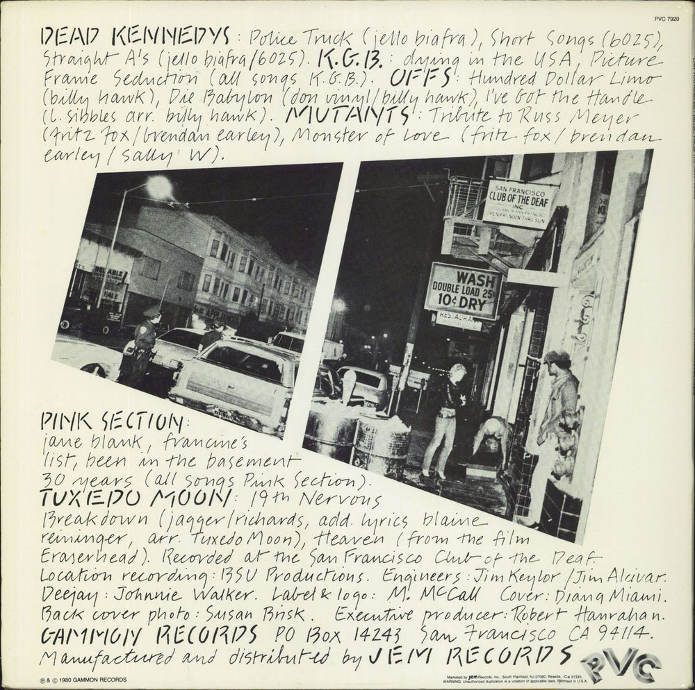 Various-Punk & New Wave Can You Hear Me? Music From The Deaf Club US vinyl LP album (LP record)