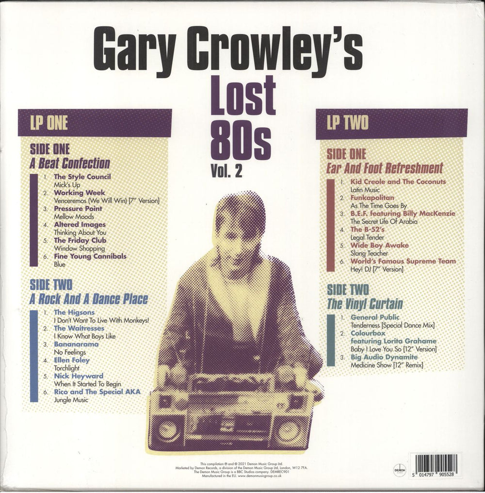 Various-Punk & New Wave Gary Crowley's Lost 80s Vol. 2 - 180gram Clear Vinyl - Sealed UK 2-LP vinyl record set (Double LP Album) 5014797905528