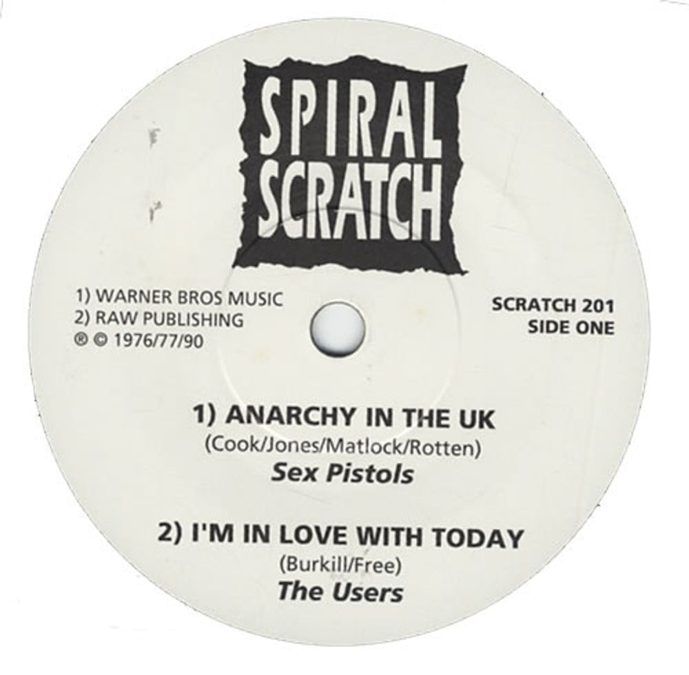 Various-Punk & New Wave Spiral Scratch EP UK Promo 7" vinyl single (7 inch record / 45) SCRATCH201