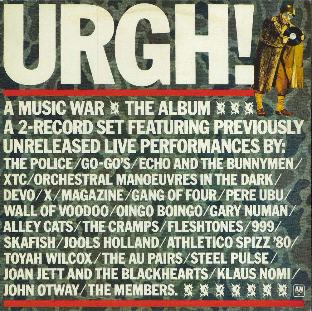 Various-Punk & New Wave Urgh! A Music War - EX UK 2-LP vinyl record set (Double LP Album) AMLX64692