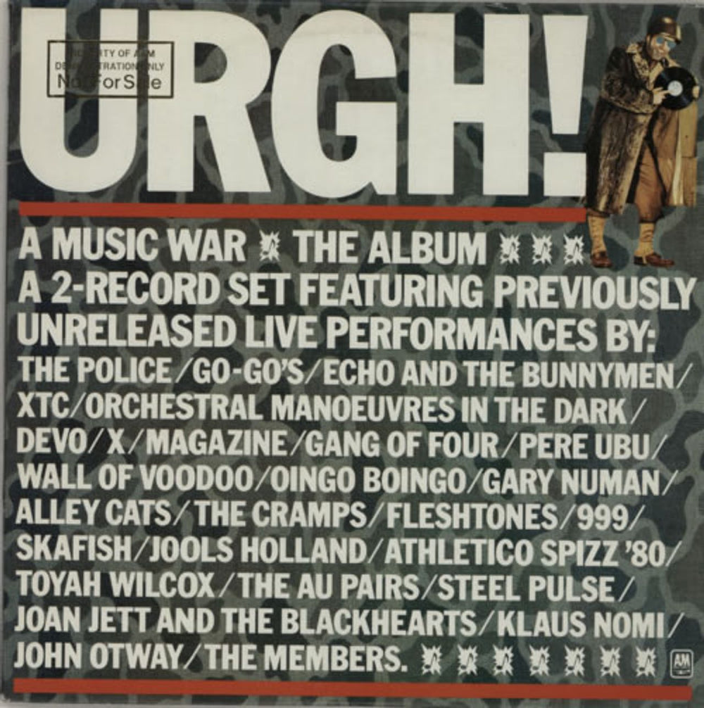 Various-Punk & New Wave Urgh! A Music War UK 2-LP vinyl record set (Double LP Album) AMLX64692