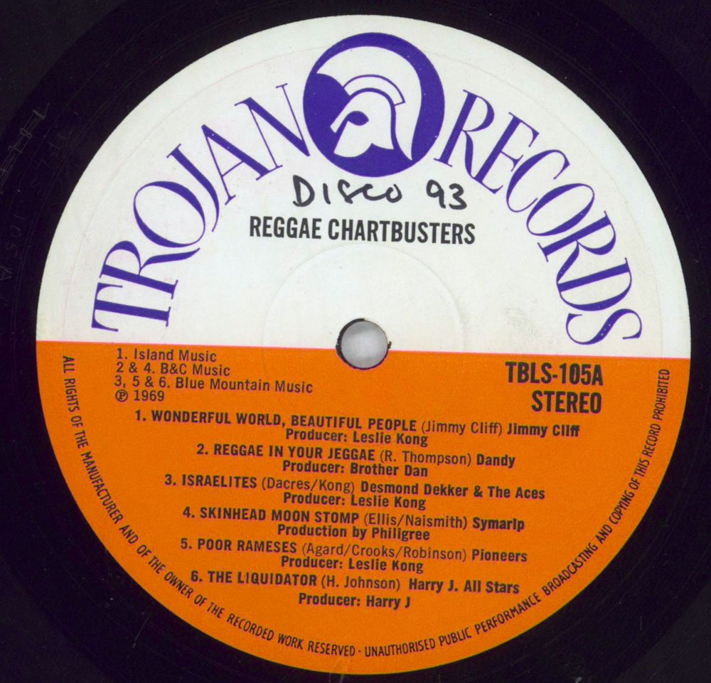 Various-Reggae & Ska Reggae Chartbusters UK vinyl LP album (LP record) V-ALPRE583453