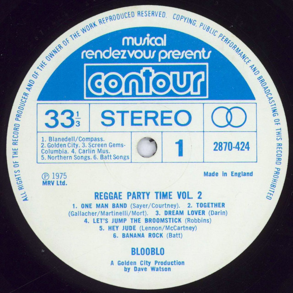 Various-Reggae & Ska Reggae Party Time Vol 2 UK vinyl LP album (LP record) V-ALPRE829779