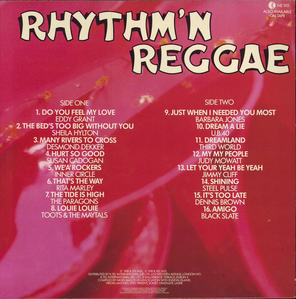 Various-Reggae & Ska Rhythm 'N Reggae UK vinyl LP album (LP record)