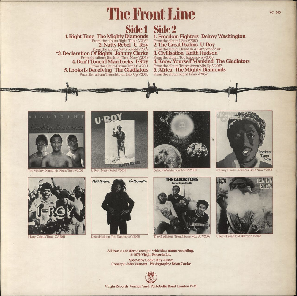 Various-Reggae & Ska The Front Line - Price Stickered UK vinyl LP album (LP record)